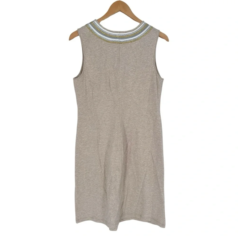 Catherine Malandrino French Terry Dress in Oatmeal Heather size Medium Cotton - Picture 7 of 10